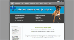 Desktop Screenshot of dierenartsenpraktijkalpha.be